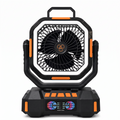 ANS F22 Camping Fan Orange – Outdoor Fan, LED Lantern & Power Bank with Carry Handle