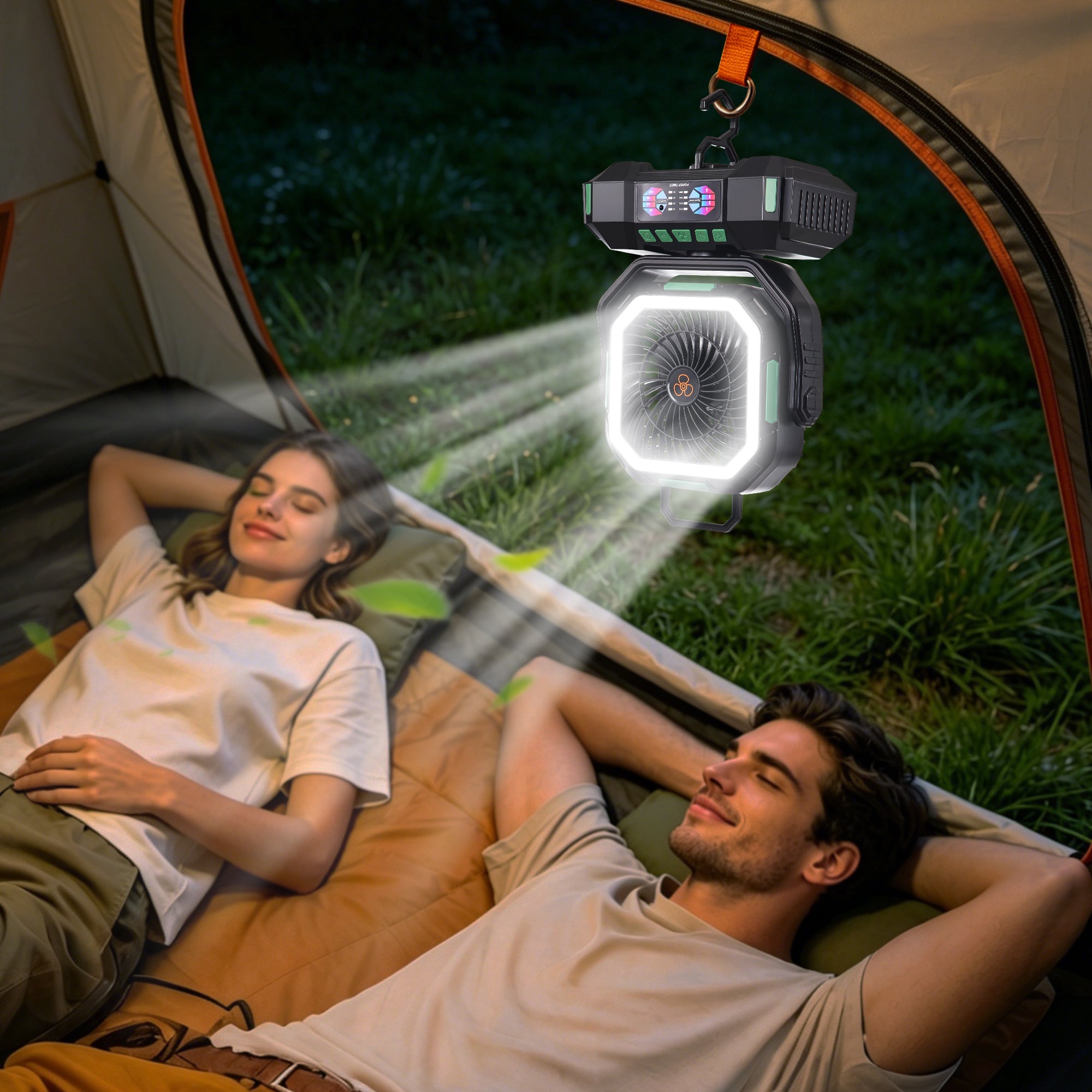 ANS F22 Outdoor Comfort System | Portable Camping Fan, Lantern & Power Bank for RV & Emergencies