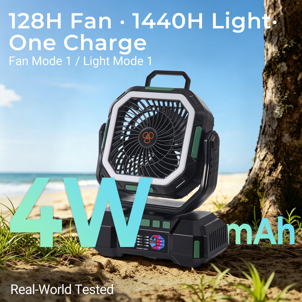 ANS F22 Outdoor Comfort System | Portable Camping Fan, Lantern & Power Bank for RV & Emergencies